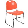 Flash Furniture Orange Plastic Stack Chair RUT-188-OR-GG